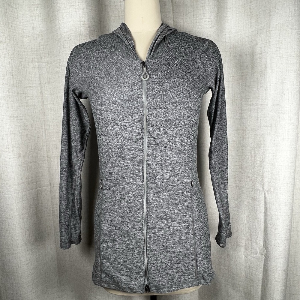 Athleta Vitamin Sea Jacket Size Small Heather Gray Full Zip Hoodie Active 229044